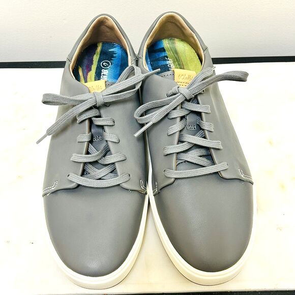 Olukai Golf Shoes Women's 10 Wailea Leather Lace-Up Spikeless Stone Grey NWOT - Picture 1 of 8